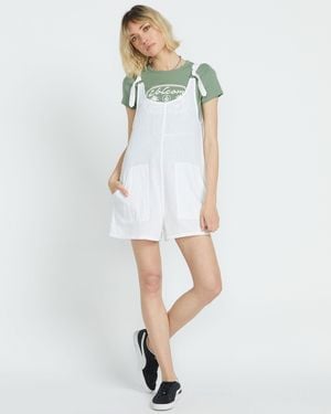 Volcom Lil Tie Strap Romper - Blue