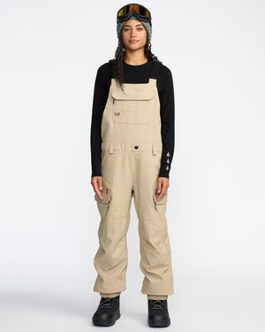 Volcom Creston 3D Stretch Bib Overall - White