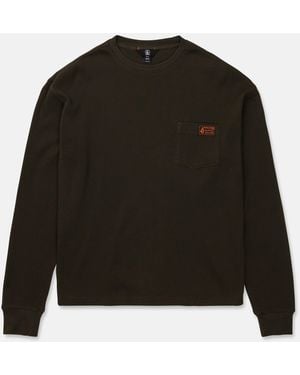 Volcom Overtime Workwear Thermal Long Sleeve Shirt - Black