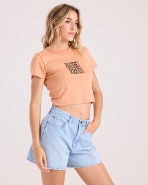 Volcom As If Baby Tee - Blue