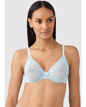 Wacoal Halo Lace Underwire Bra - Blue