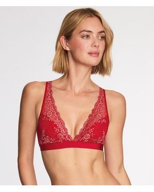 Wacoal Embrace Lace Wire Free Bralette - Red