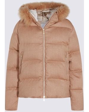 Eleventy Coats Light And Natural - Brown