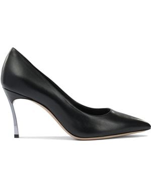 Casadei Leather Court Shoes Heeled Shoes Black