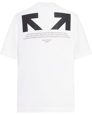 Off-White c/o Virgil Abloh Half Arrow Skate Cotton T-Shirt - White