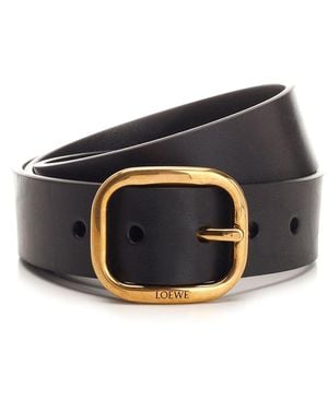 Loewe Belt With Rounded Buckle Belts Black - Blue