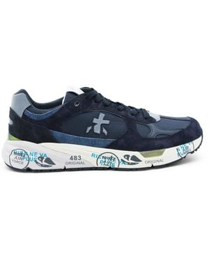 Premiata Trainers Blue And Green