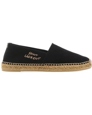 Saint Laurent Canvas Espadrilles - White