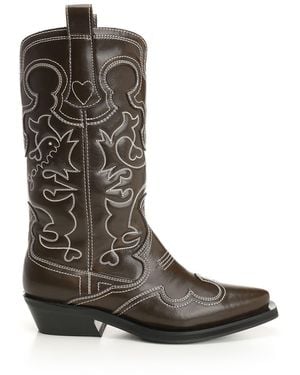 ミドルブーツ GANNI Women Boots S2784 BLACK Black Black Feminine Buckle Platform Boots | GANNI US