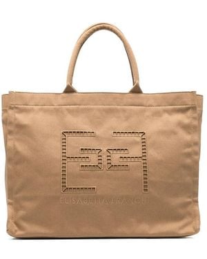 Elisabetta Franchi Tote Bags Cotone-Donna - Neutro