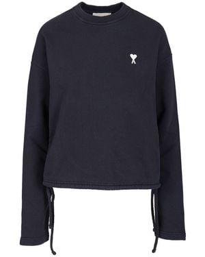 Ami Paris De Coeur Sweatshirts - Blue