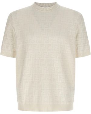 Fendi Ff Jumpers And Cardigans White