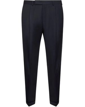 Pantaloni Torino Rebel Wool Tailored Pants - Blue