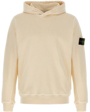 Stone Island Stonewashed Hoodie Felpe Bianco-Uomo