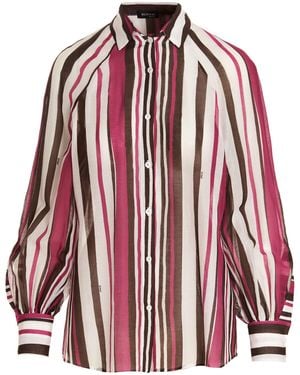 Kiton Striped Shirt - Red