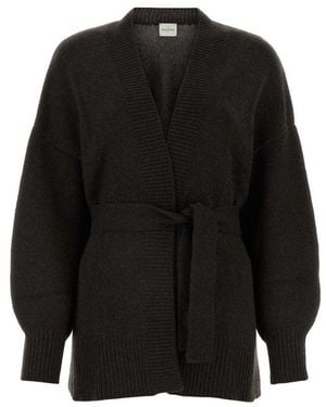 LeKasha Dark Cashmere Cardigan - Black