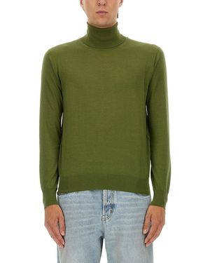 Saint Laurent Cashmere, Wool And Silk Turtleneck-Uomo - Verde
