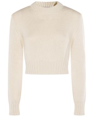 Malo Sweaters Light And Natural-Donna - Bianco