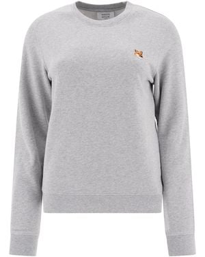 Maison Kitsuné Fox Head Sweatshirts - Gray