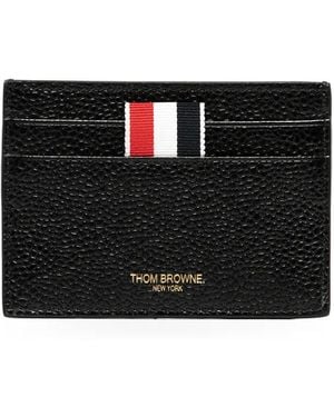 Thom Browne Leather Card Holder - Black