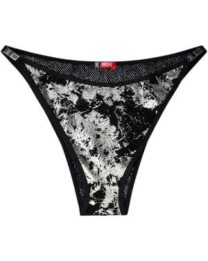 Diesel X Fenty By Rihanna C-fishnet-string Thong - Natural