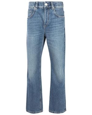 Brunello Cucinelli Jeans Aged Denim-Donna - Blu