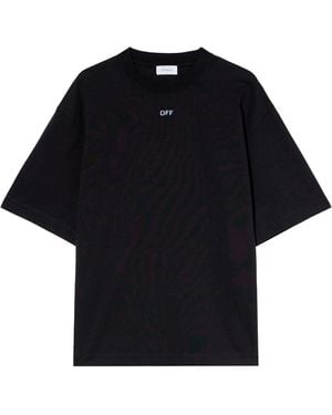 Off-White c/o Virgil Abloh T-Shirt Con Logo Stencil Arrow Skate-Uomo - Nero
