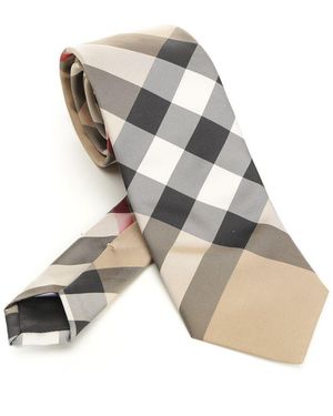 Burberry Mulberry Silk Tie Ties And Bow Ties - White