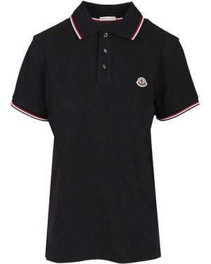 Moncler Ss Polo Polo Shirt - Black