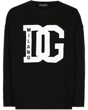 Dolce & Gabbana Logo Print Sweatshirt - Black