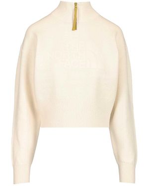 The North Face W Half-zip Logo Jumper Knitwear White