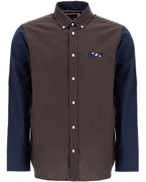 Eden Park 'And Patterned Long Sleeve Cotton Shirt - Black