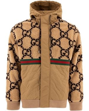 Gucci Jacquard Gg Jacket - Brown