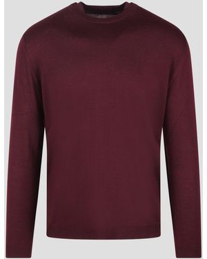 Low Brand Round Neck Sweater - Red