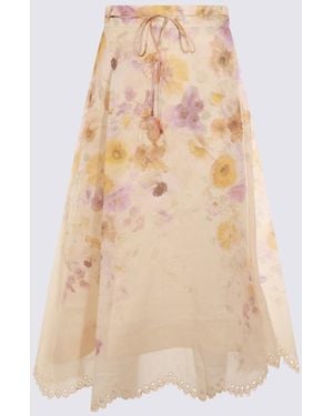 Zimmermann Skirts Pansy Floral-Donna - Neutro
