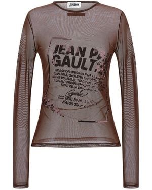 Jean Paul Gaultier The Burgundy Embroidered Tops Bordeaux - Brown