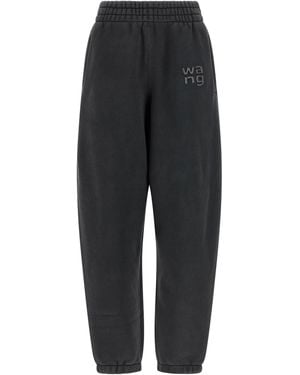 T By Alexander Wang Hotfix Logo Trousers - Black