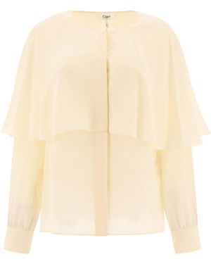 Chloé Camicetta Chloé Silk Georgette - Neutro