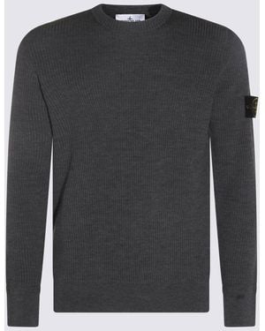 Stone Island Sweaters Blacks And Greys-Uomo - Grigio