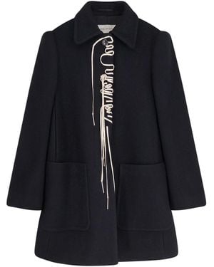 Dries Van Noten Rebela Wool Blend Coat - Blue