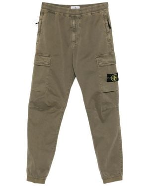 Stone Island Regular Fit Cotton Cargo Trousers - Green