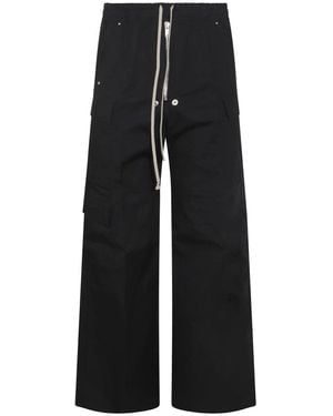 Rick Owens Cotton Trousers - Black