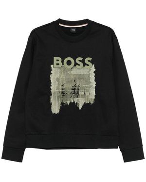 BOSS Felpe Cotone-Uomo - Nero
