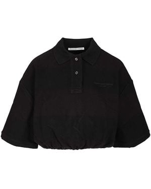 Alexander Wang Deconstructed Polo Shirt Shirts - Black
