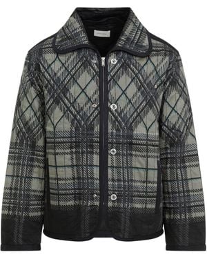 Craig Green Black Quilted Plaid Fade Cotton Jacket
