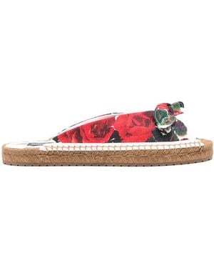 Dolce & Gabbana Espadrilles With Floral Prints - Pink