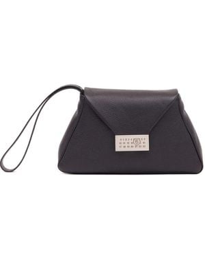 MM6 by Maison Martin Margiela Numeric Leather Clutch - Blue