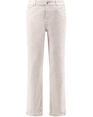 Brunello Cucinelli Traditional Fit Denim Trousers - Grey