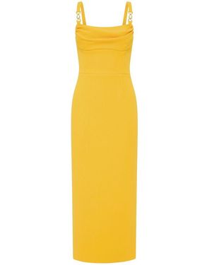 Rebecca Vallance Abito Leona Midi - Giallo