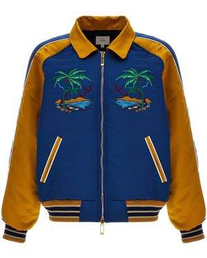 Rhude 'Palm Eagles Souvenir' Bomber Jacket - Blue